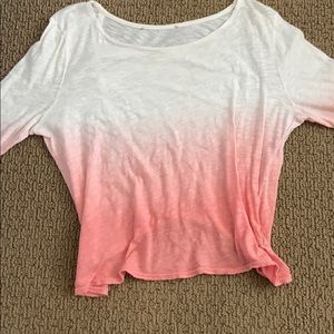 Cropped tie die shirt